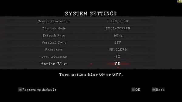 RE5DX10-settings