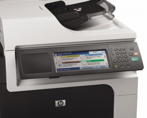 HP LaserJet Enterprise M4555 MFP, Control Panel half up