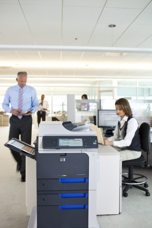 HP Color LaserJet CM4540 MFP in office