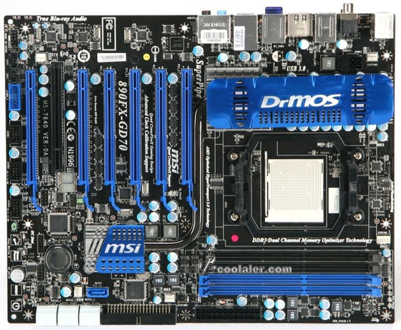 Първи снимки на MSI 890FX-GD70