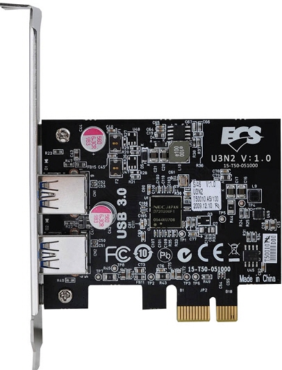 Външни USB 3.0 и SATA 6GBps контролери от ECS