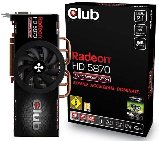 Оувърклокнати Radeon HD 5870 и HD 5850 от Club3D