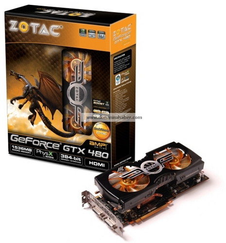 Видеокартата ZOTAC GTX 480 AMP! Edition ще притежава трислотов охладител и фабричен оувърклок