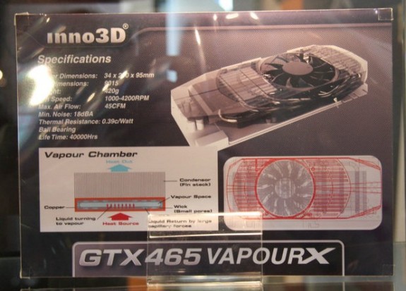 Inno3D ще охлажда GeForce GTX 465 с пàрна камера
