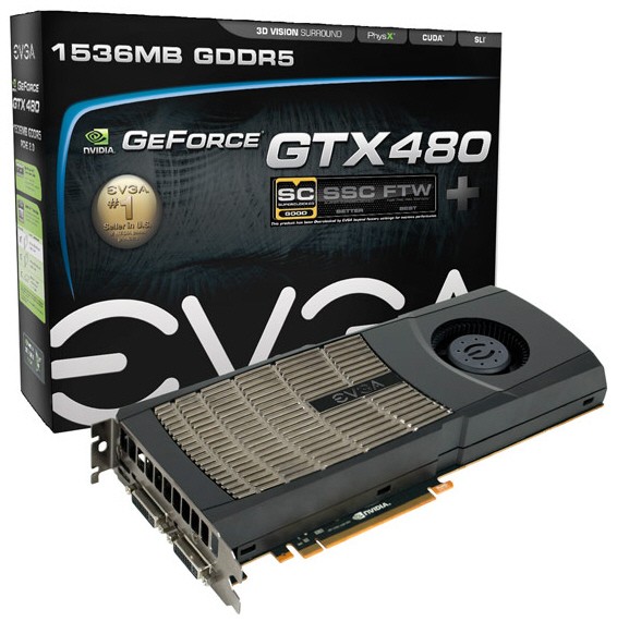 eVGA предлага GeForce GTX 480 SuperClocked+