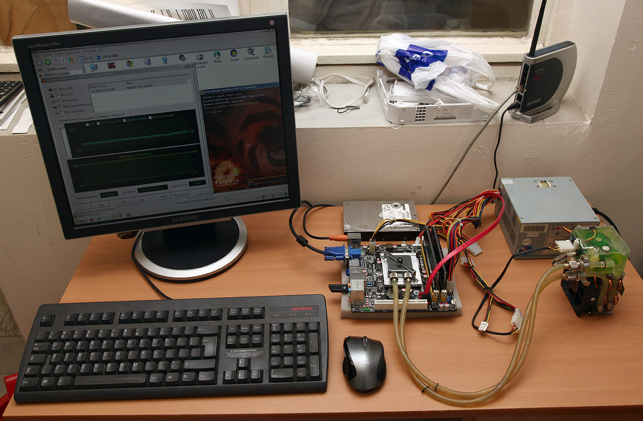 Intel Atom + Nvidia ION с Водно Охлаждане