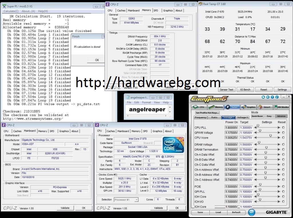 Intel I7 970+Thermalright Silver Arrow=5025MHz