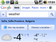 Google с ново приложение за времето