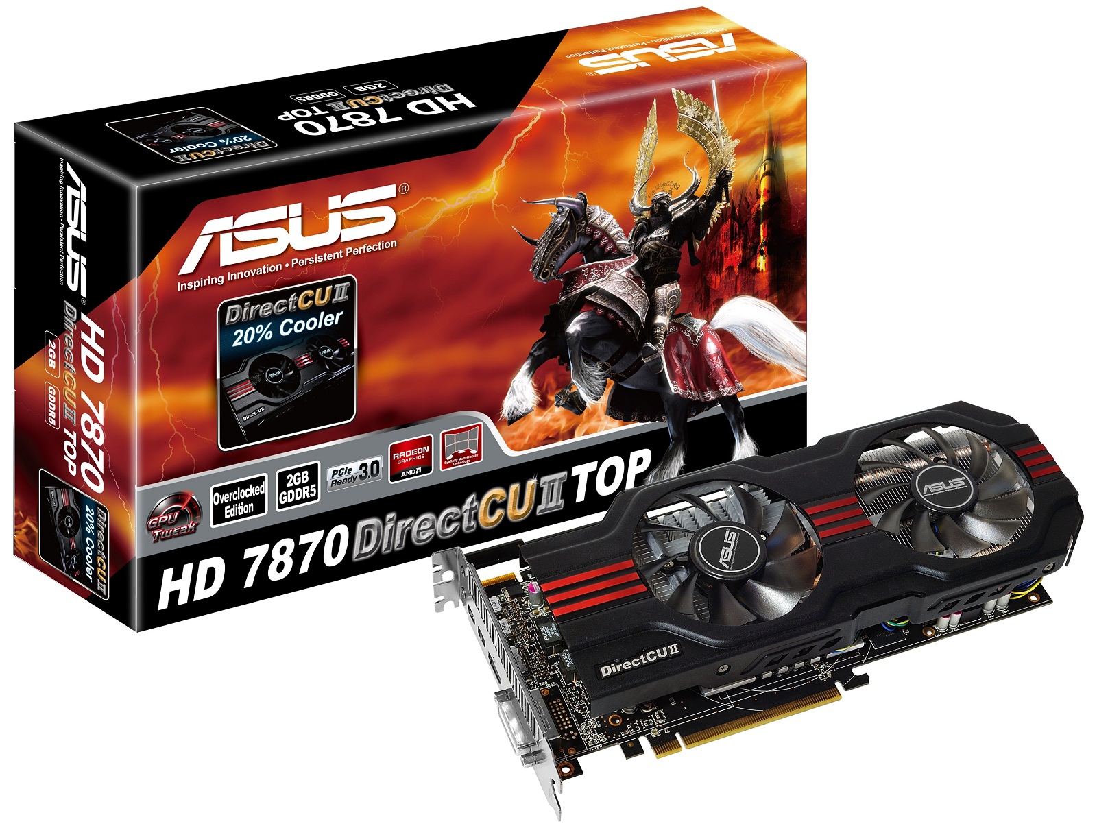 Графичните карти на ASUS HD 7800 работят по-тихо и са по-добре охладени благодарение на DirectCU II