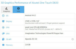 Alcatel подготвят висок клас смартфон One Touch D820