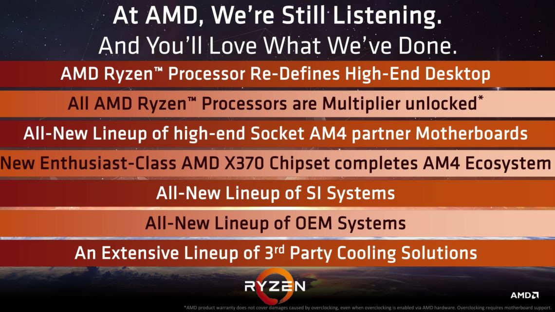 AMD ще предлагат RYZEN CPU с отключен множител