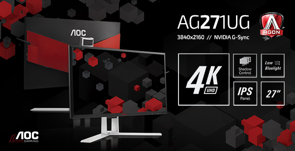 Игри в пълния им блясък: Мониторът AOC AGON с 4K IPS панел и NVIDIA G-SYNC