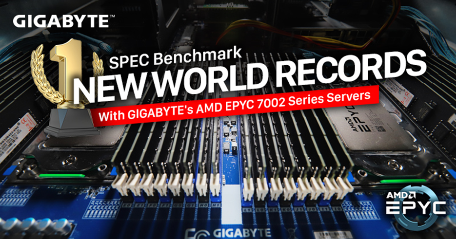 GIGABYTE чупи 11 световни рекорди с нови сървъри базирани на AMD EPYC™ 7002