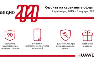 Днес стартира новата сервизна кампания на Huawei, валидна до 3 януари 2020 г.
