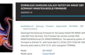 Galaxy Note9 също получи официална (стабилна) версия на Android 10 и One UI 2.0