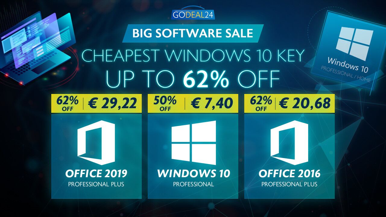 Нови сделки през октомври: Windows 10 Pro само за €7,4 на Godeal24.com