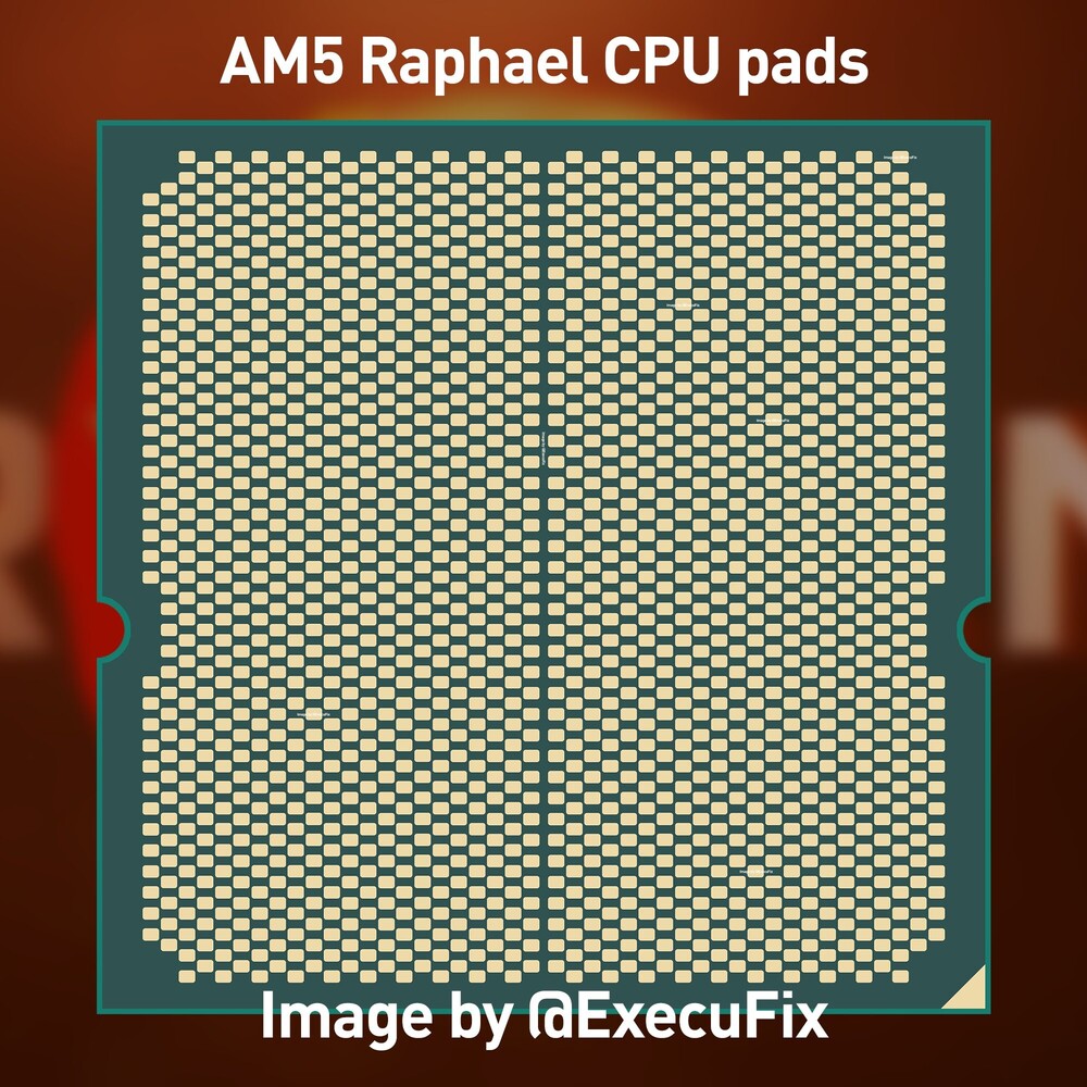 Снимка на AMD субстрата за Socket AM5