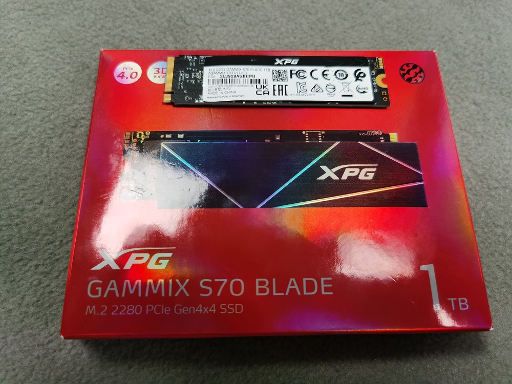 ADATA GAMMIX S70 Blade PCIe 4.0 NVMe SSD