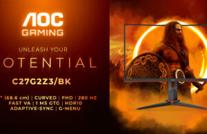 Достъпен 27″ монитор, който комбинира потапящо изживяване и скорост AOC GAMING C27G2Z3/BK: Извит път до победата с 280 Hz